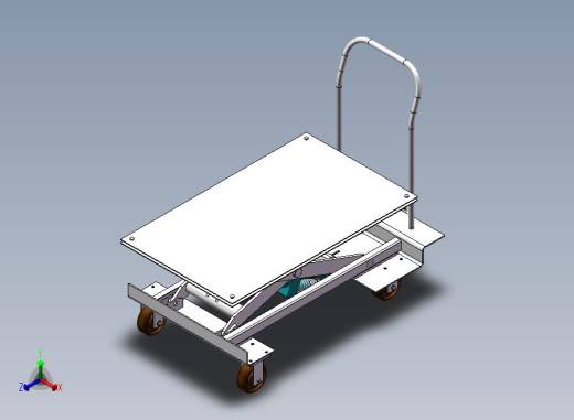 A53-液压式单剪叉升降机正等轴测缩略图