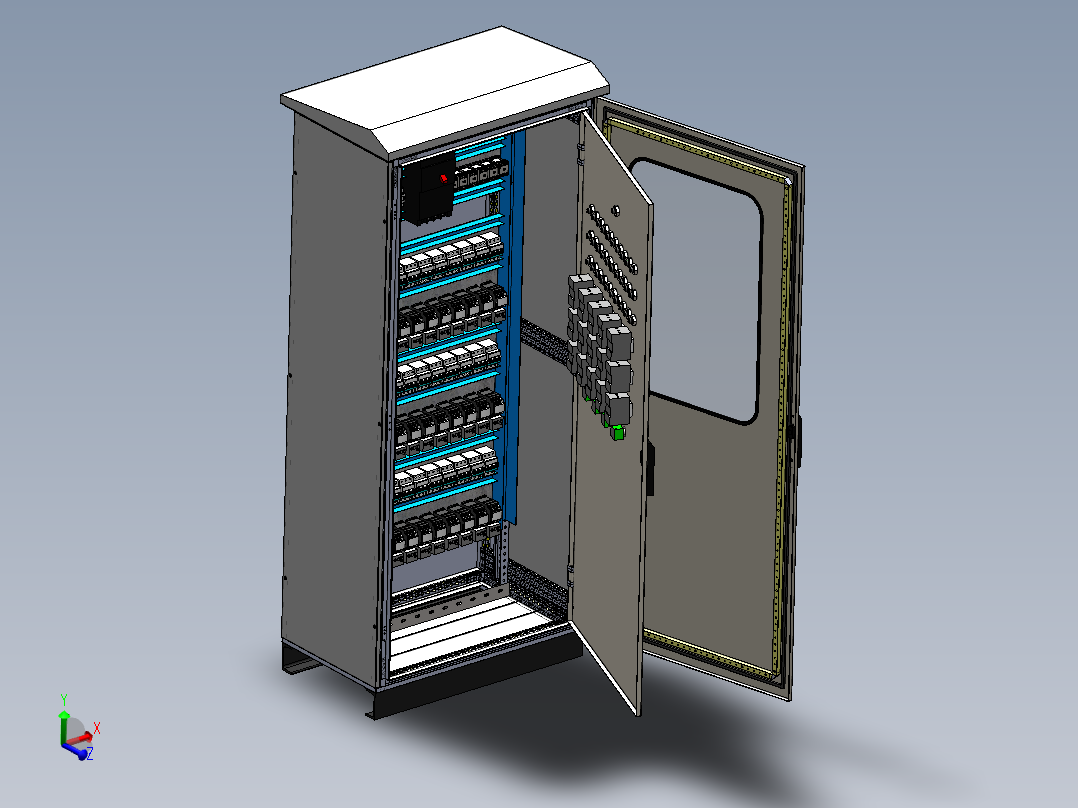 仿威图电控柜 3D图 机械钣金设计素材3D模型文件资料