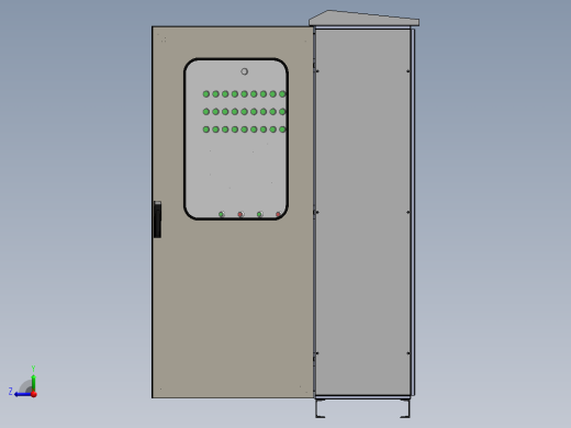仿威图电控柜 3D图 机械钣金设计素材3D模型文件资料右视缩略图