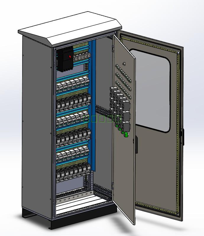 仿威图电控柜 3D图 机械钣金设计素材3D模型文件资料