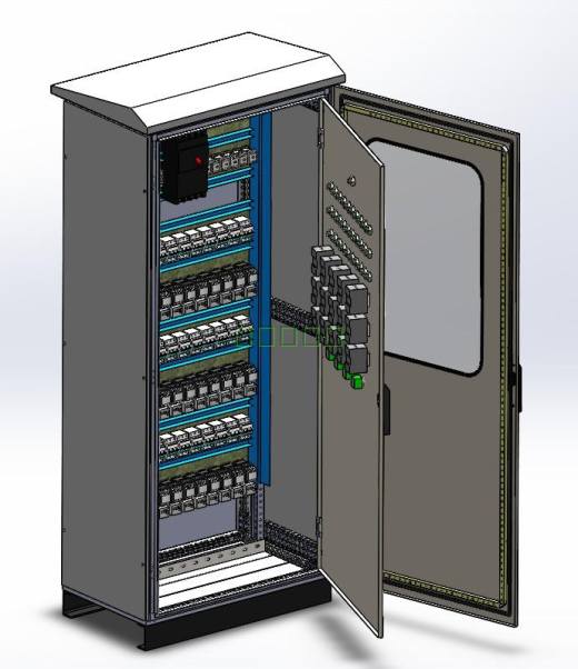 仿威图电控柜 3D图 机械钣金设计素材3D模型文件资料缩略图
