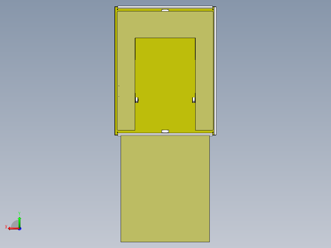 超低液压升降台 3D图纸 机械设计3D模型参考资料素材后视图