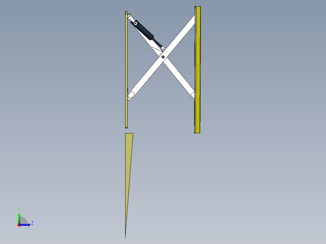 超低液压升降台 3D图纸 机械设计3D模型参考资料素材左视图