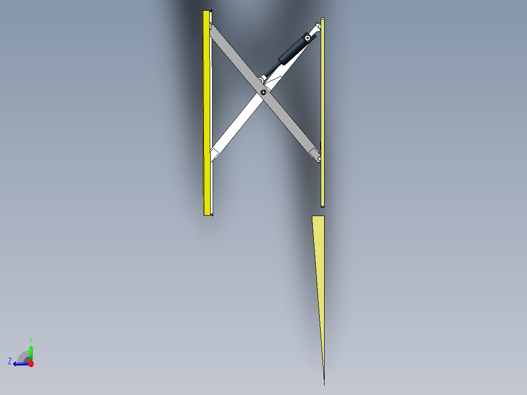 超低液压升降台 3D图纸 机械设计3D模型参考资料素材右视图