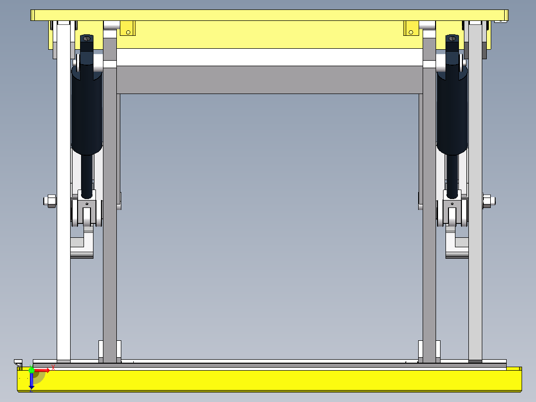 超低液压升降台 3D图纸 机械设计3D模型参考资料素材俯视图
