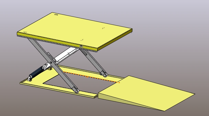 超低液压升降台 3D图纸 机械设计3D模型参考资料素材