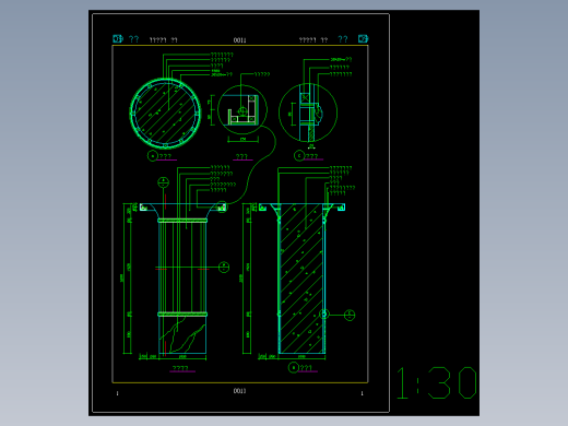 现代式柱详图-09060011