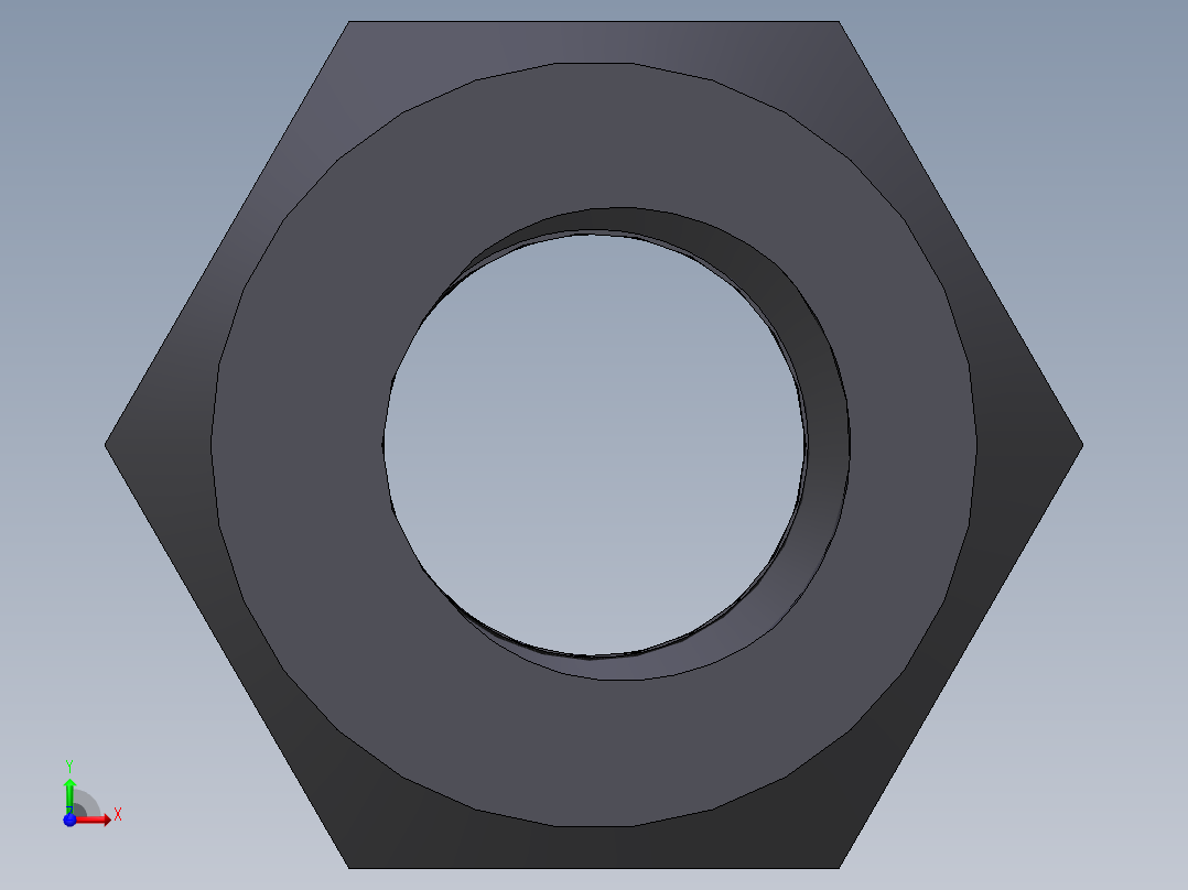 国标螺母M6-M30前视图