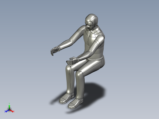 人机工程人体图纸模型标准工作姿势STP三维通用