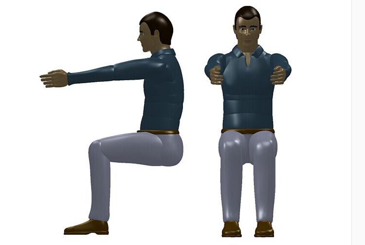 人机工程人体图纸模型标准工作姿势STP三维通用