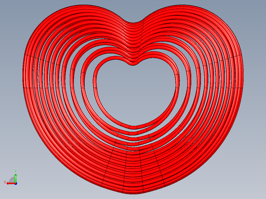 catia画的爱心后视图