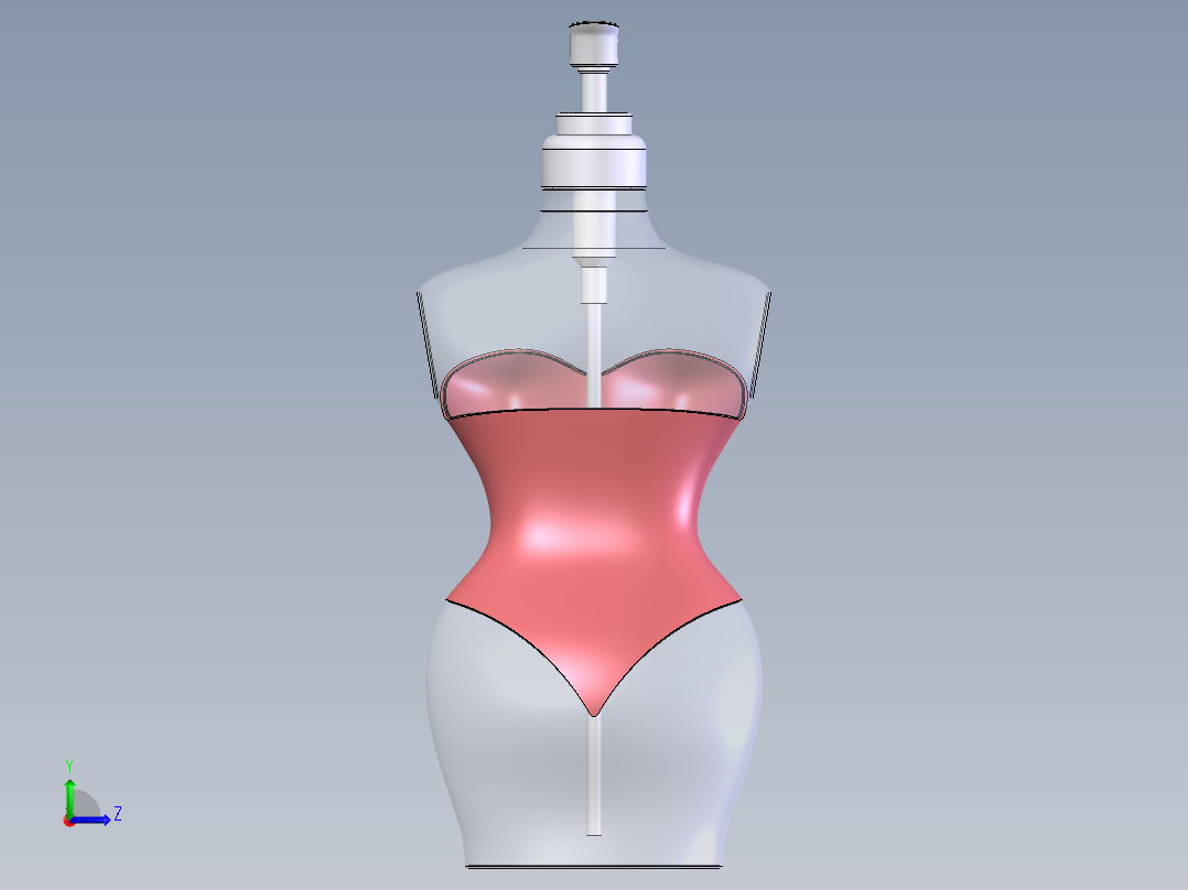 女人香水瓶左视图