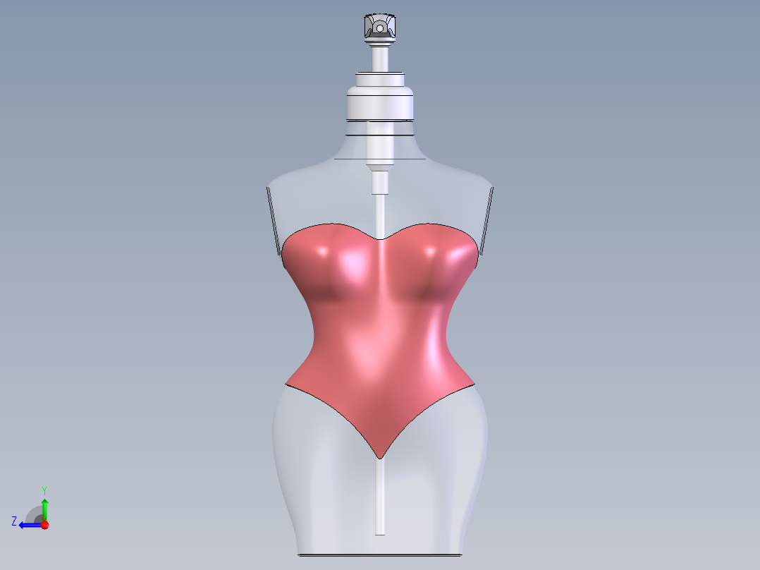 女人香水瓶右视图