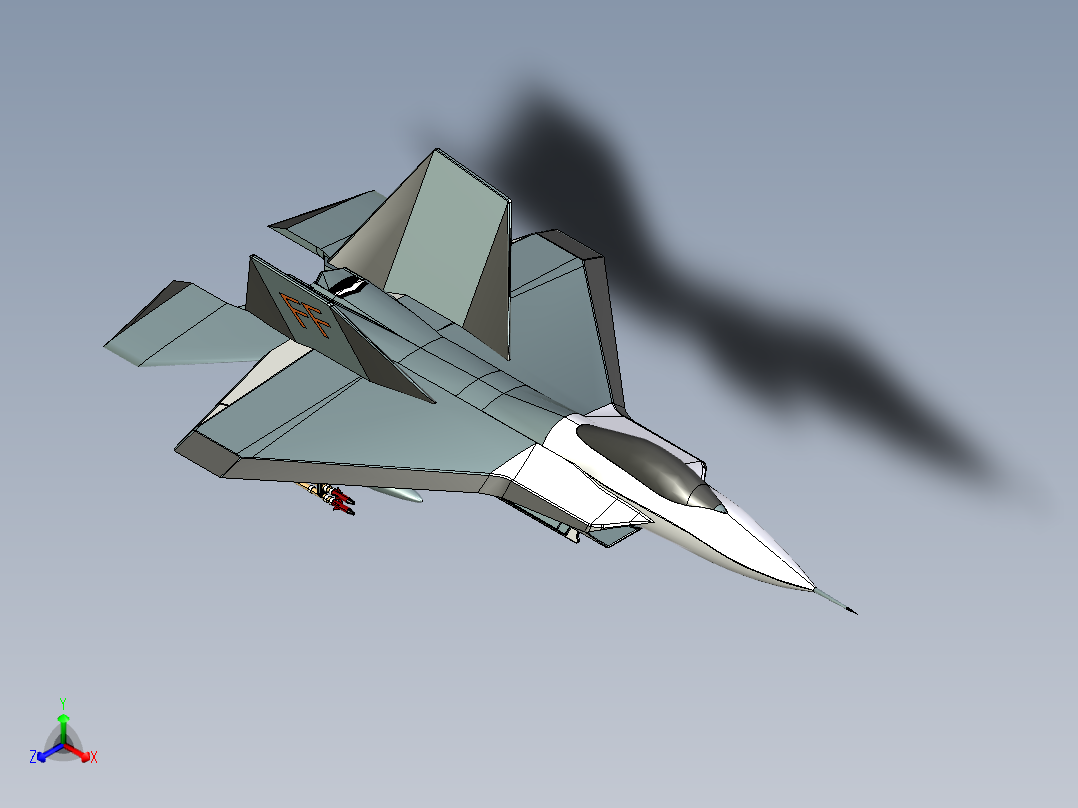 F22猛禽战斗机正等轴测图
