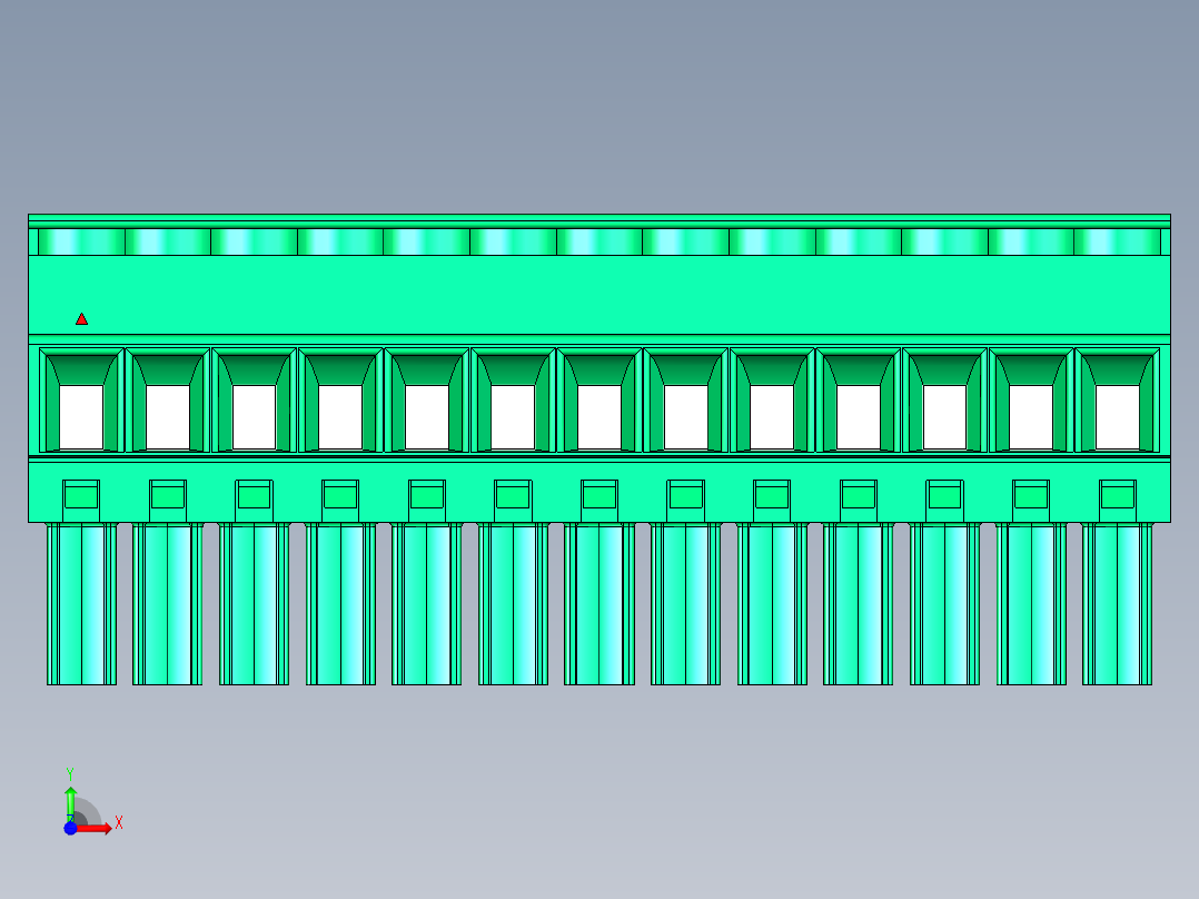 DEGSON 15EDG 系列 3.5mm 插拔式接线端子 FullPack-15EDGKB-3.5-13P-14-00AH前视图