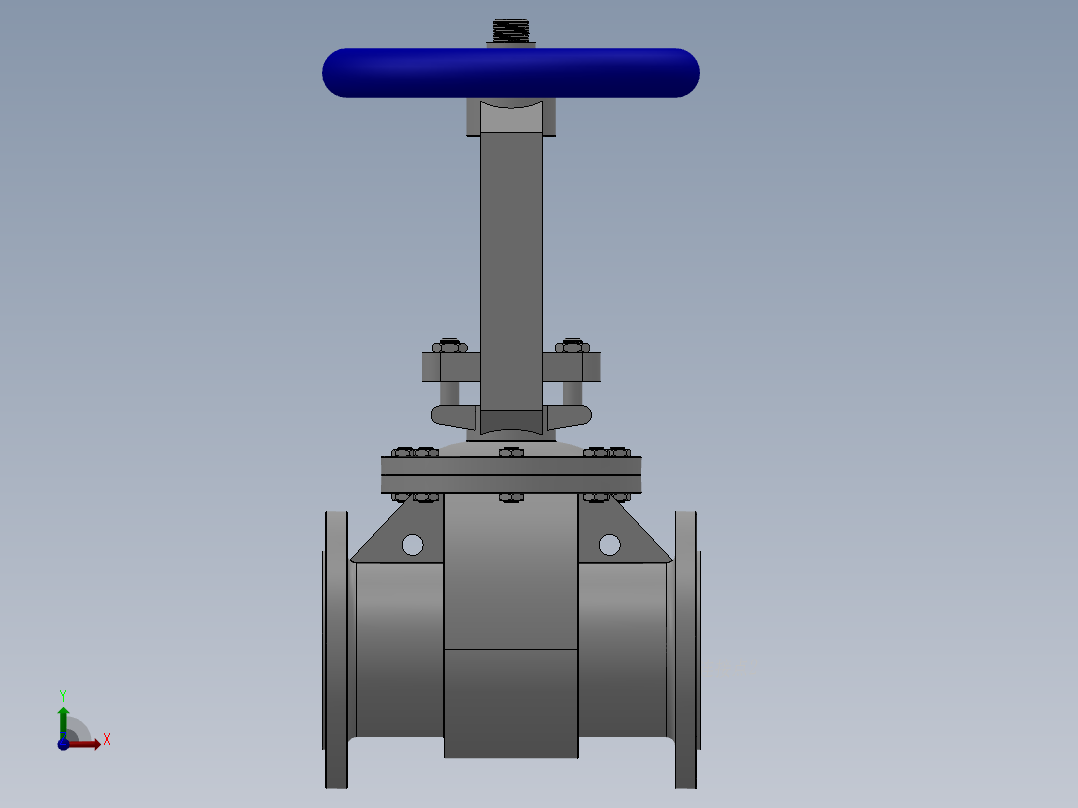 法兰闸阀-316L DN25-DN600前视图