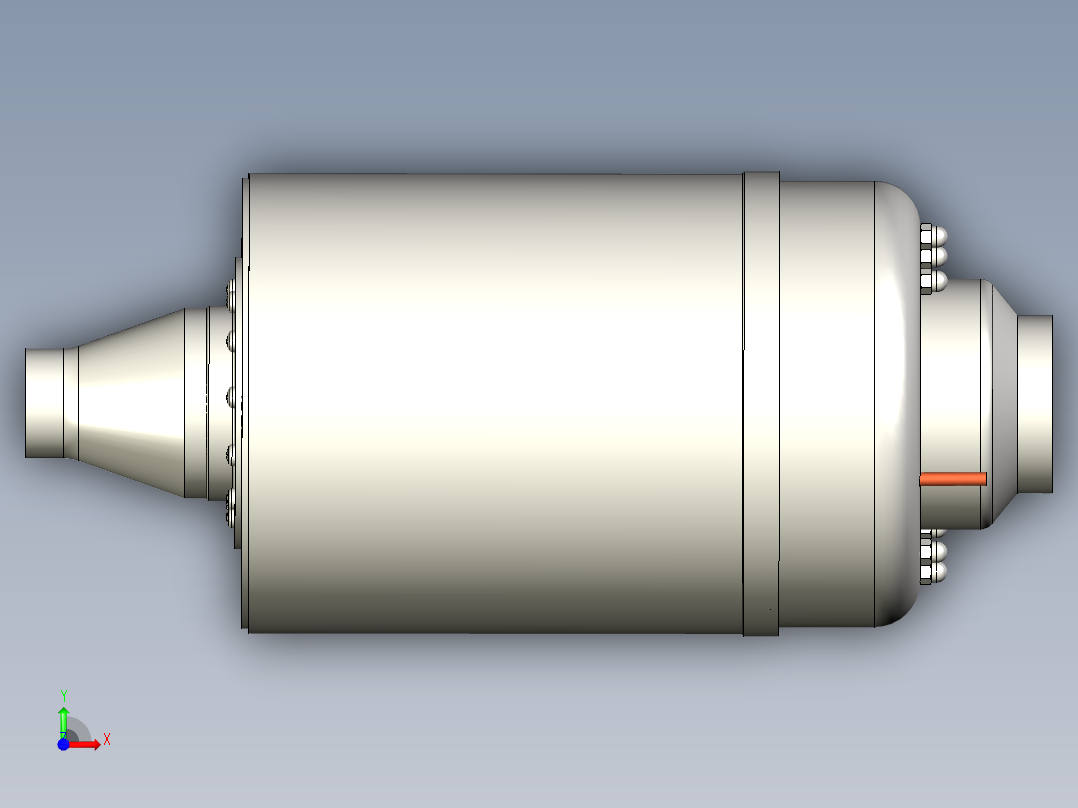 迷你燃气轮机88---模型格式为 stp前视图