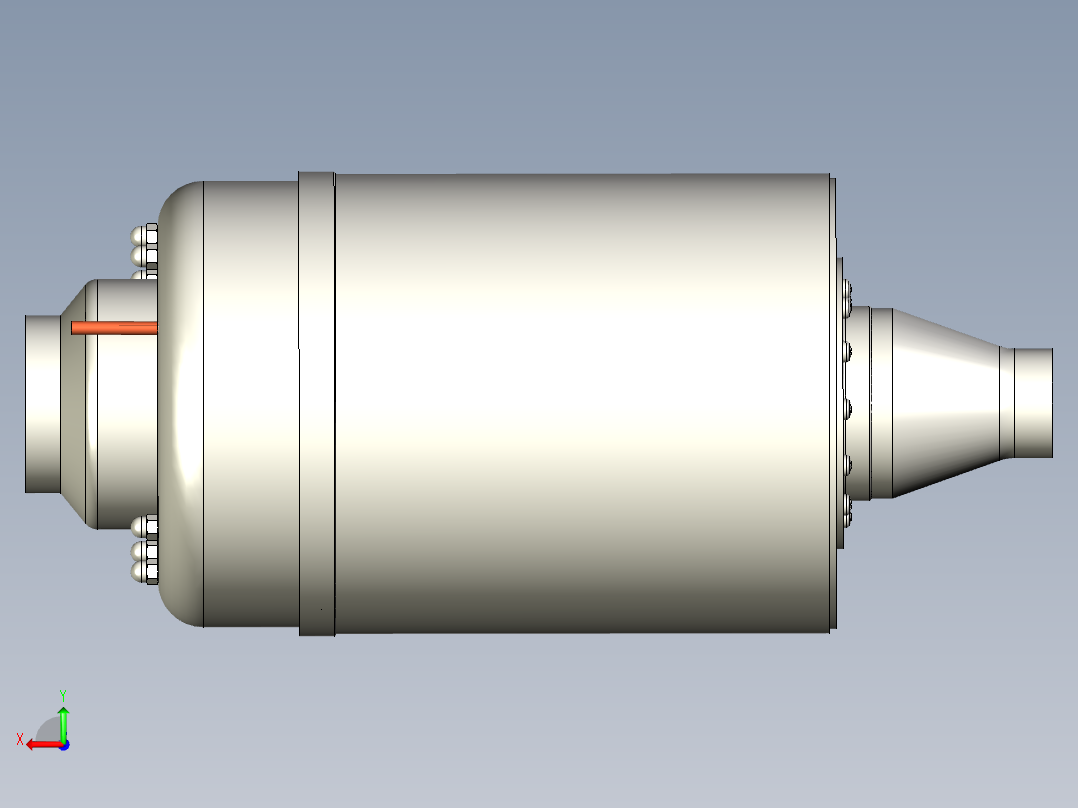 迷你燃气轮机88---模型格式为 stp后视图