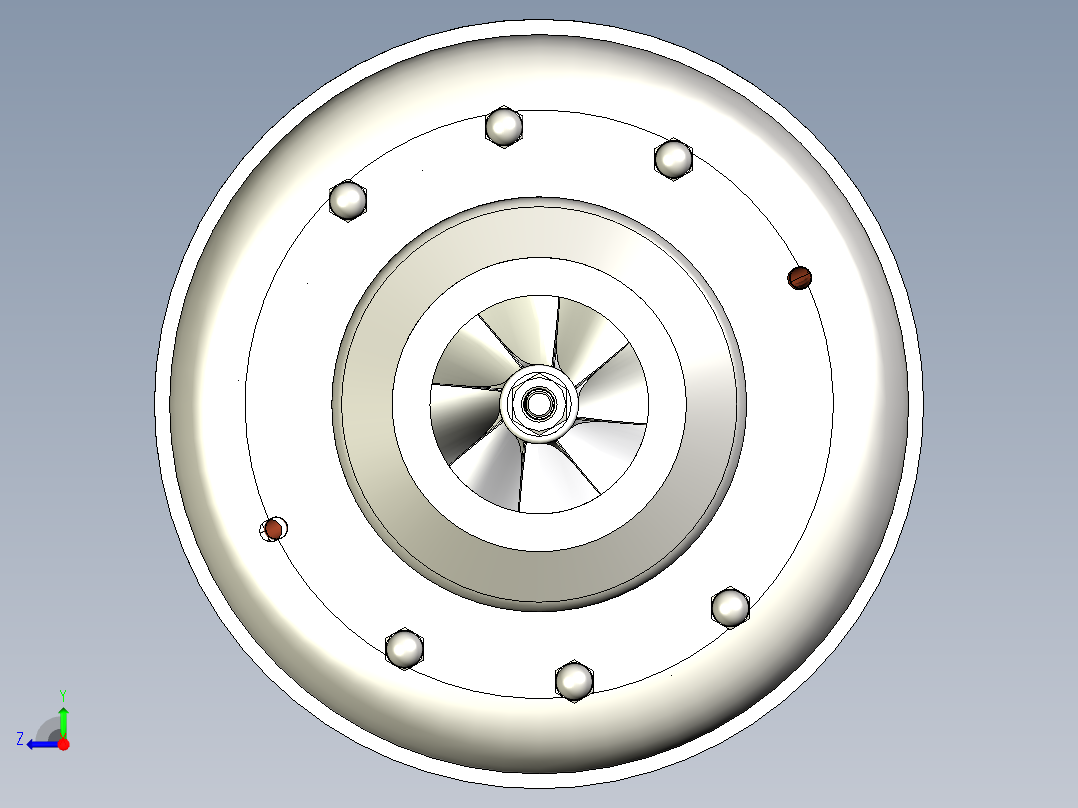 迷你燃气轮机88---模型格式为 stp右视图