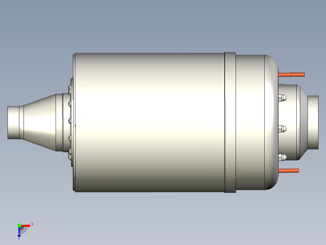 迷你燃气轮机88---模型格式为 stp俯视图