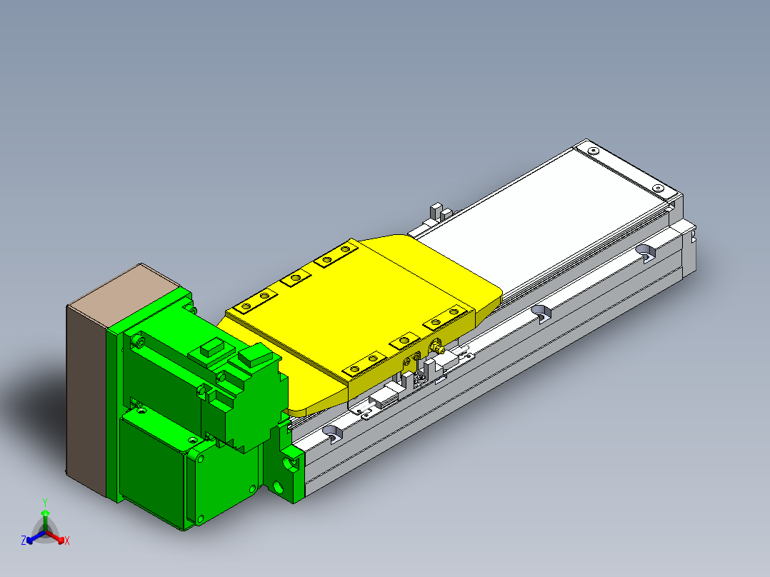 GTA内嵌同步带全封闭GTA12-LU-400W正等轴测图