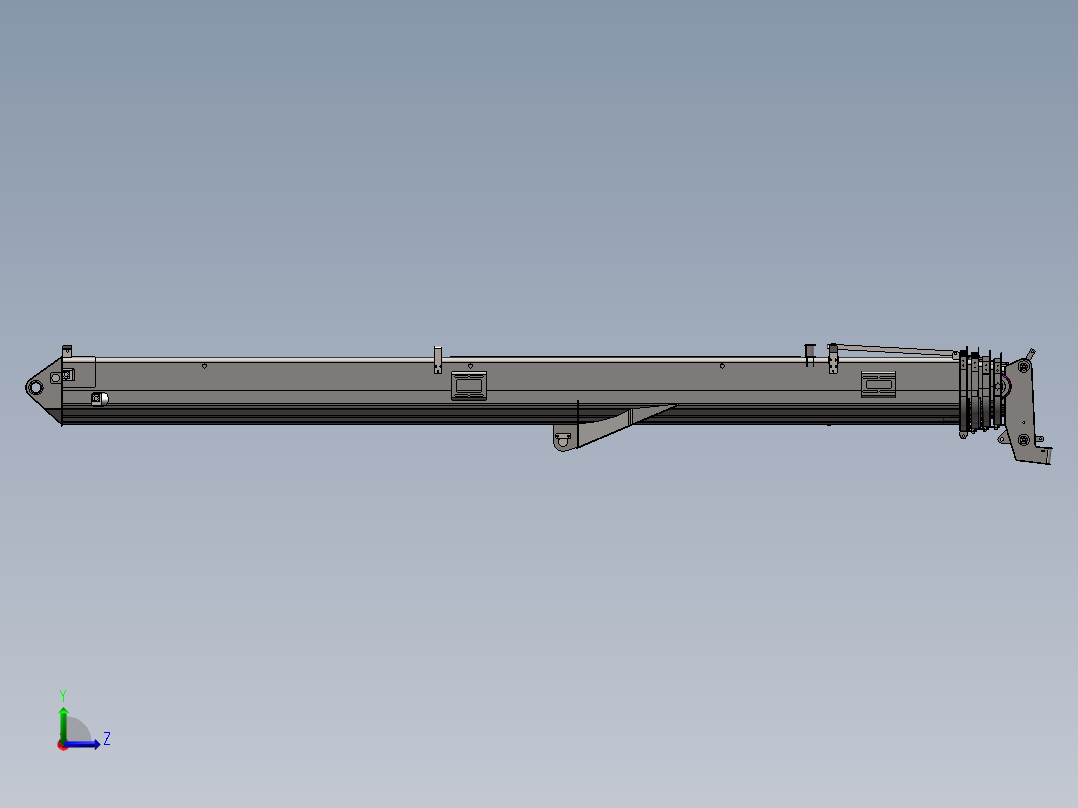 内置双油缸伸缩臂200左视图