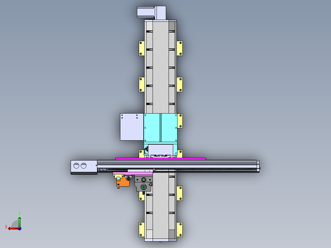机械装配臂后视图
