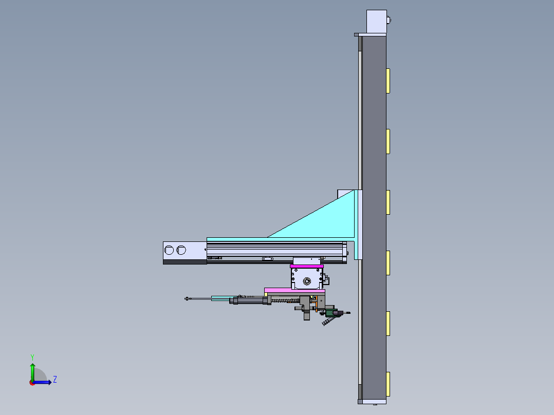 机械装配臂左视图