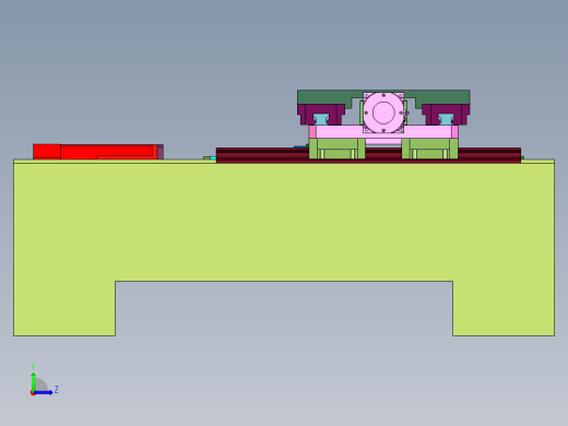 车床数控运动平台左视缩略图