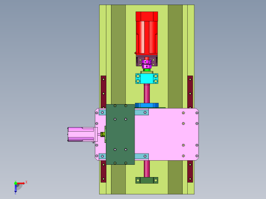车床数控运动平台俯视缩略图