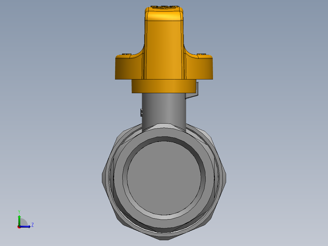 燃气连接阀左视图