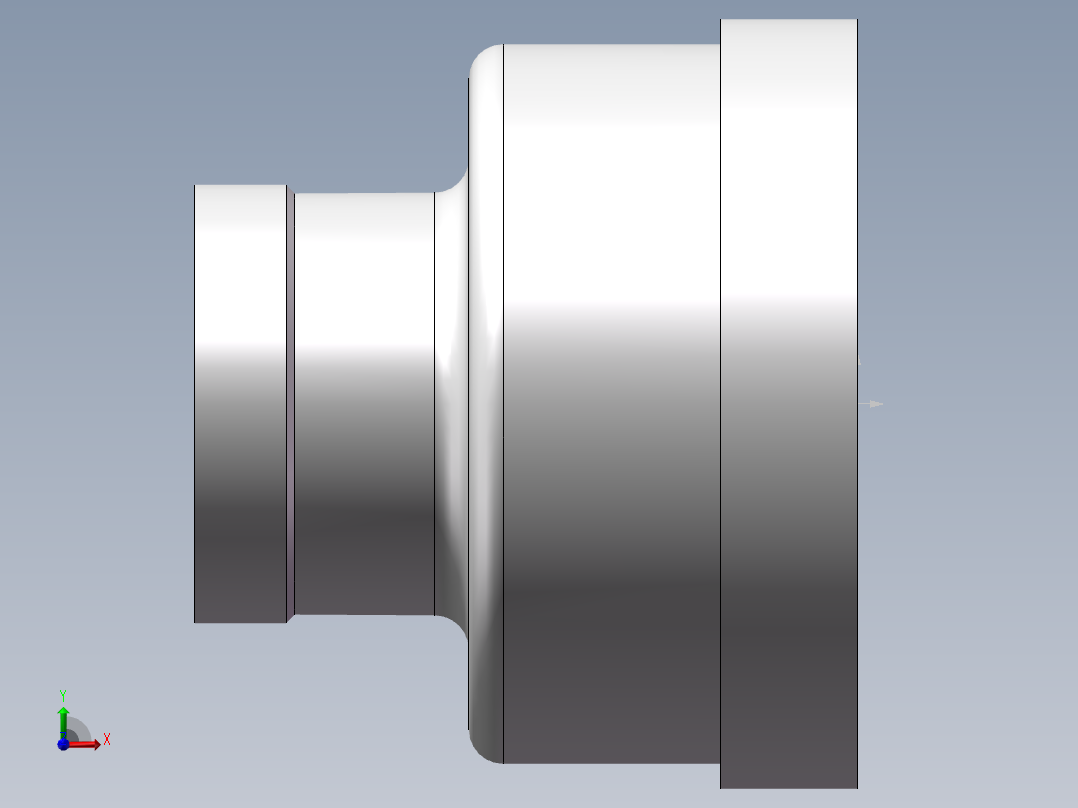 管箍-异径有边 DN50-DN25前视图