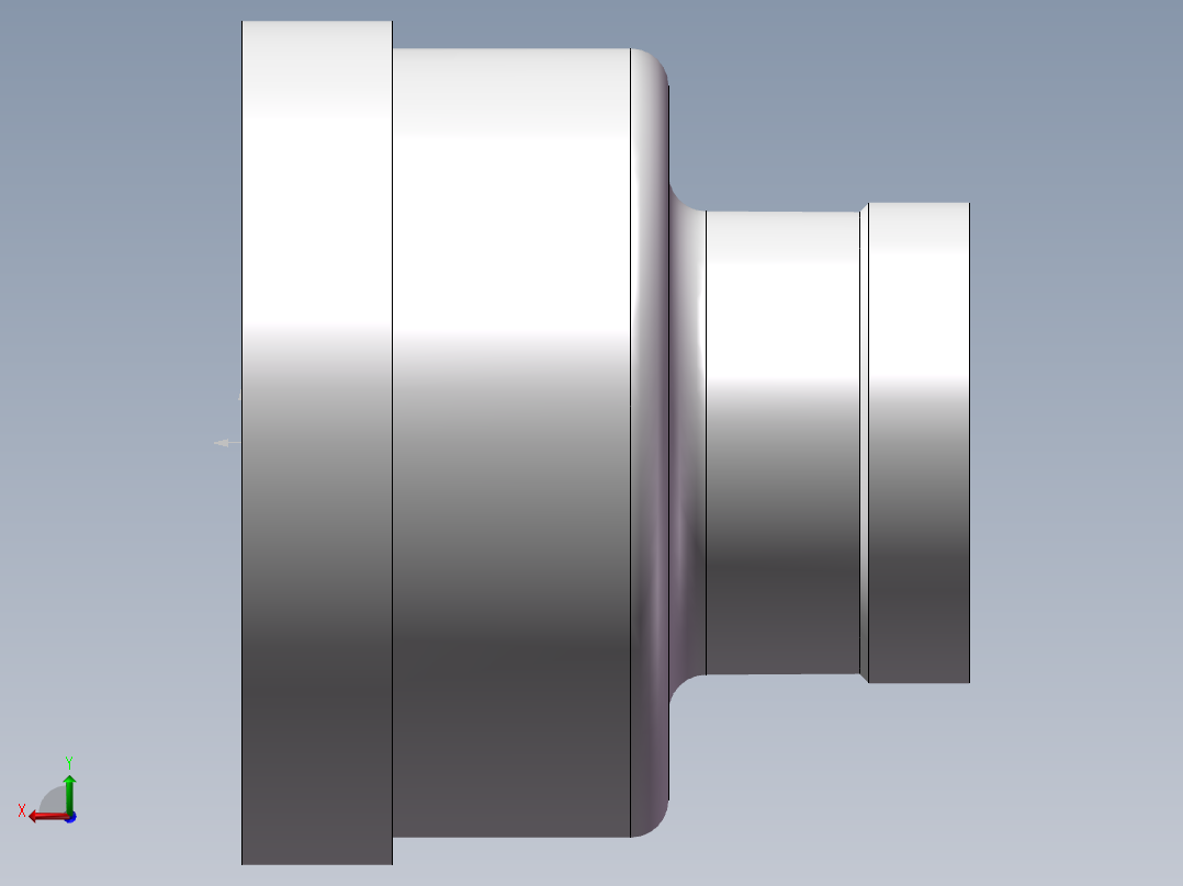 管箍-异径有边 DN50-DN25后视图