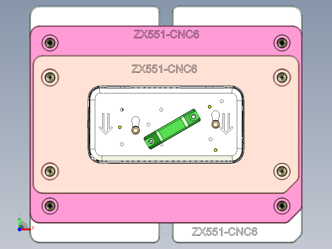 ZX551-笔记本CNC工装夹具三维模型CNC6-0921前视图