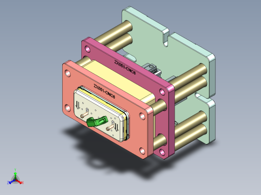 ZX551-笔记本CNC工装夹具三维模型CNC6-0921正等轴测缩略图
