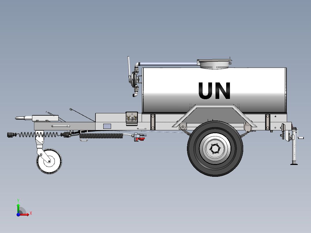 A2003929-水罐拖车前视图