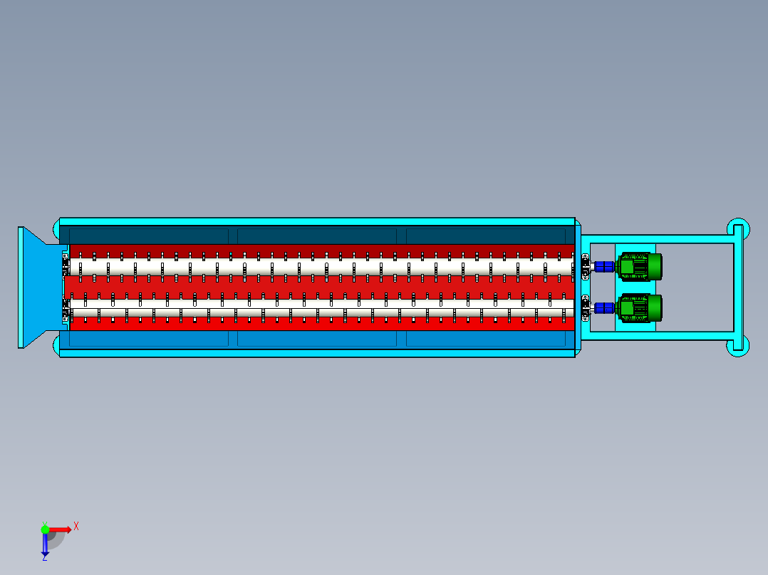 B2004549-木材去皮机俯视图