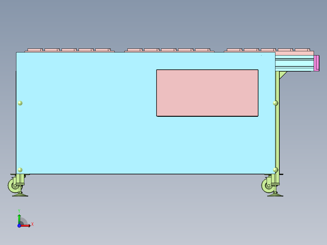 皮带线滚筒线前视图
