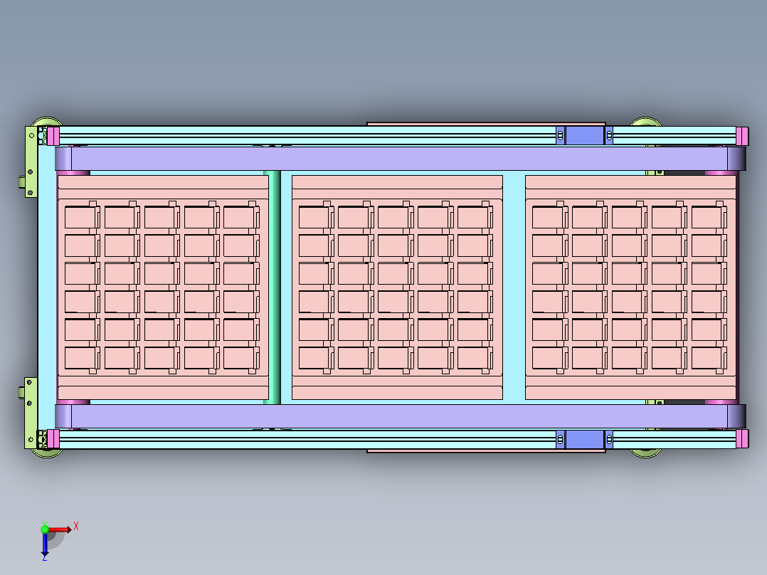 皮带线滚筒线俯视图