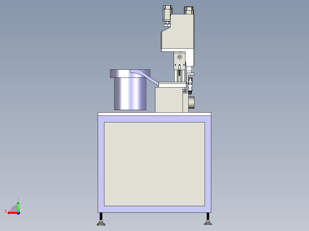 四轴机械手继电器组装机后视图