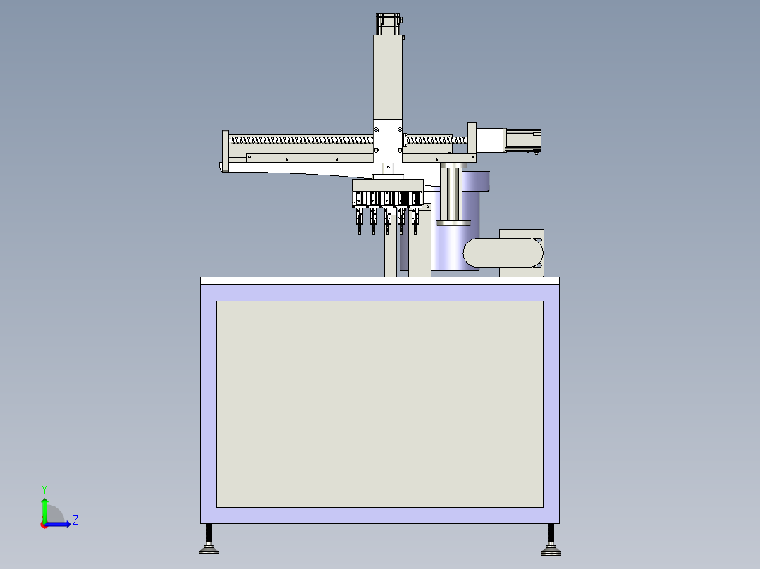 四轴机械手继电器组装机左视图