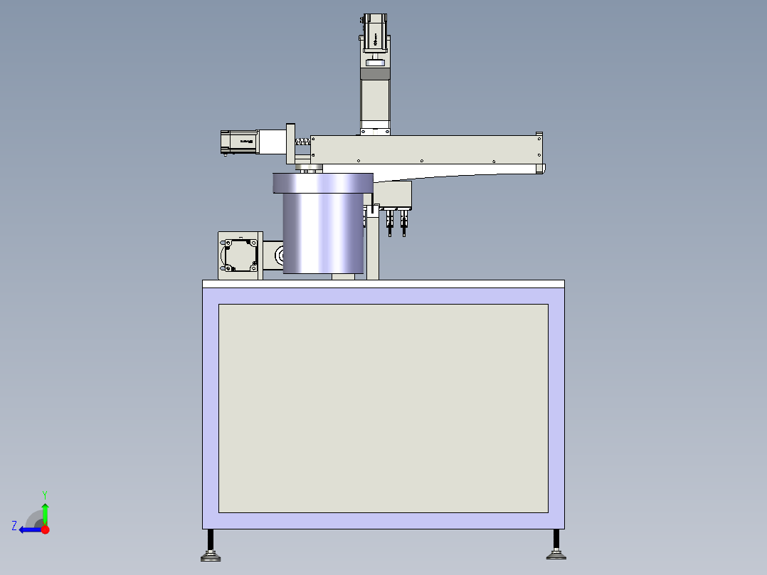 四轴机械手继电器组装机右视图