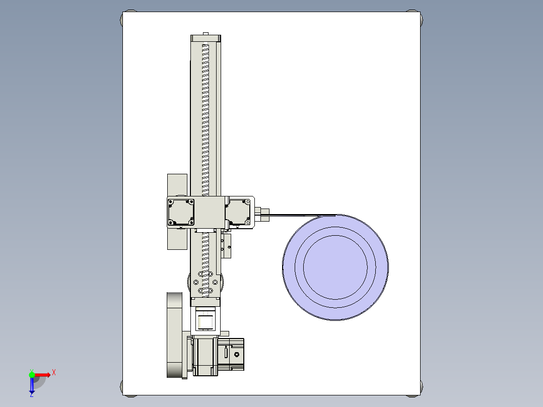 四轴机械手继电器组装机俯视图