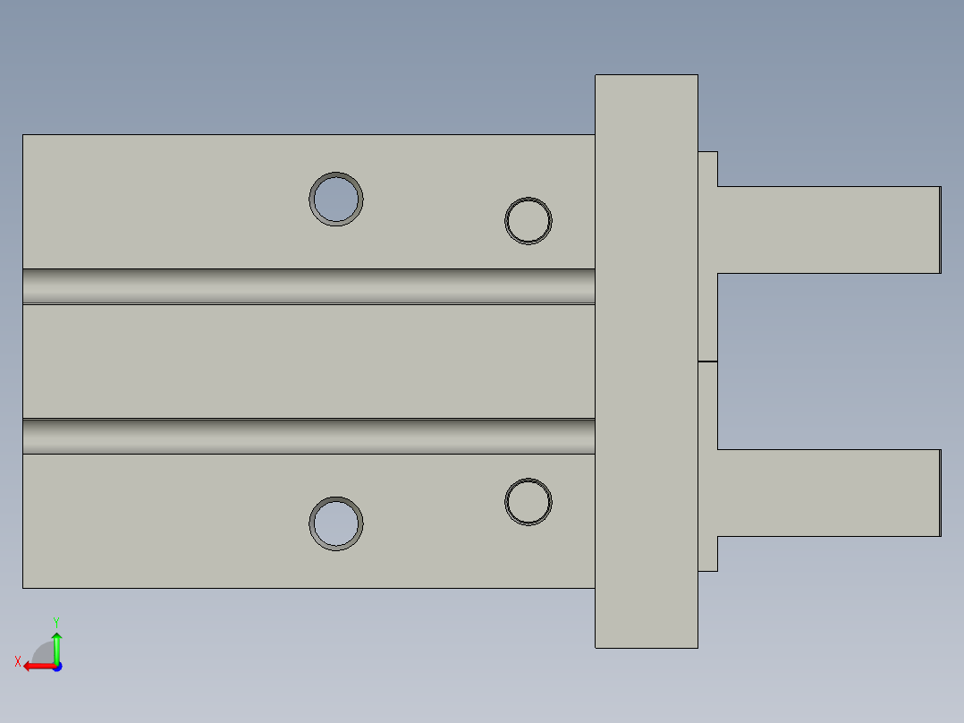 夹爪气缸HFK20_CL亚德客后视图