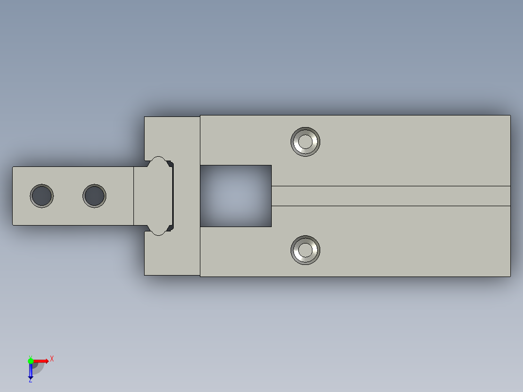 夹爪气缸HFK20_CL亚德客俯视图