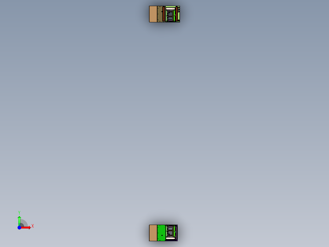 连续式垂直输送升降机前视图