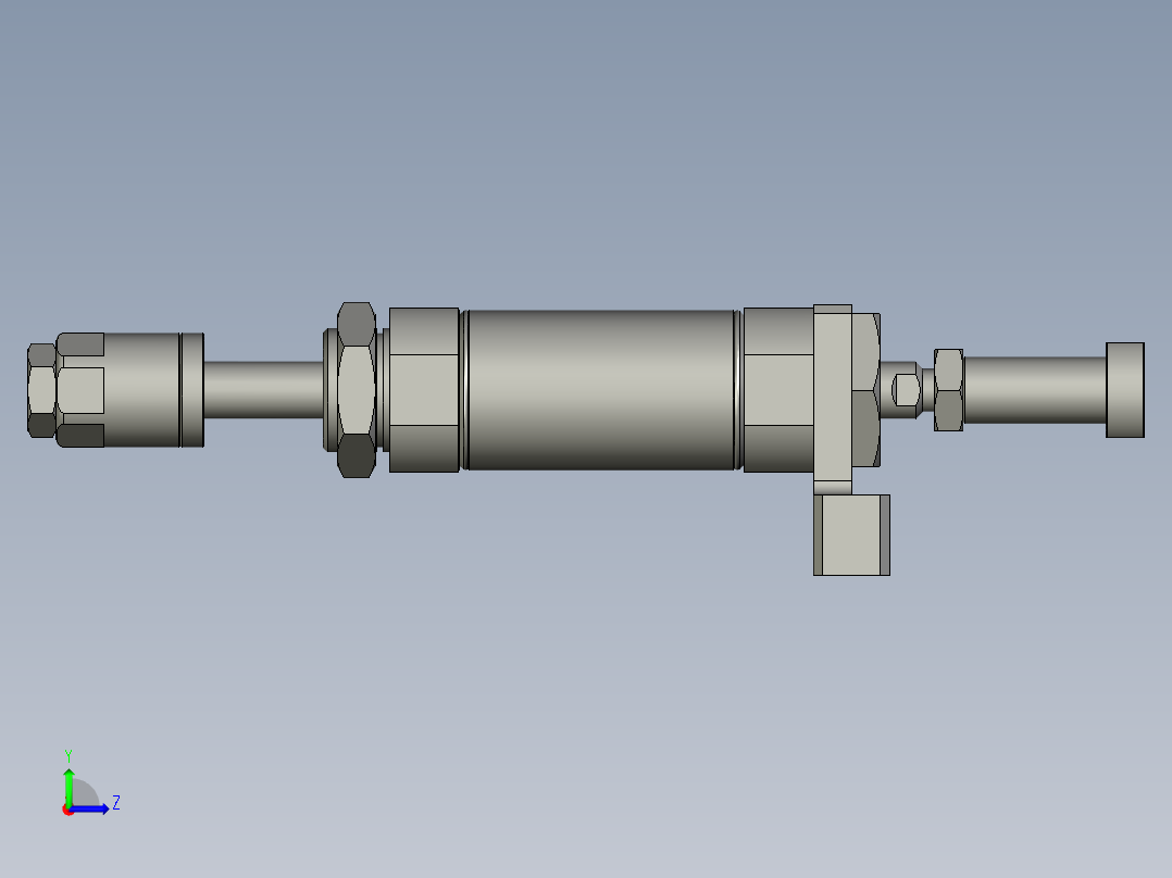 抛光拉紧组件左视图