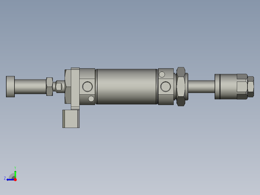 抛光拉紧组件右视图