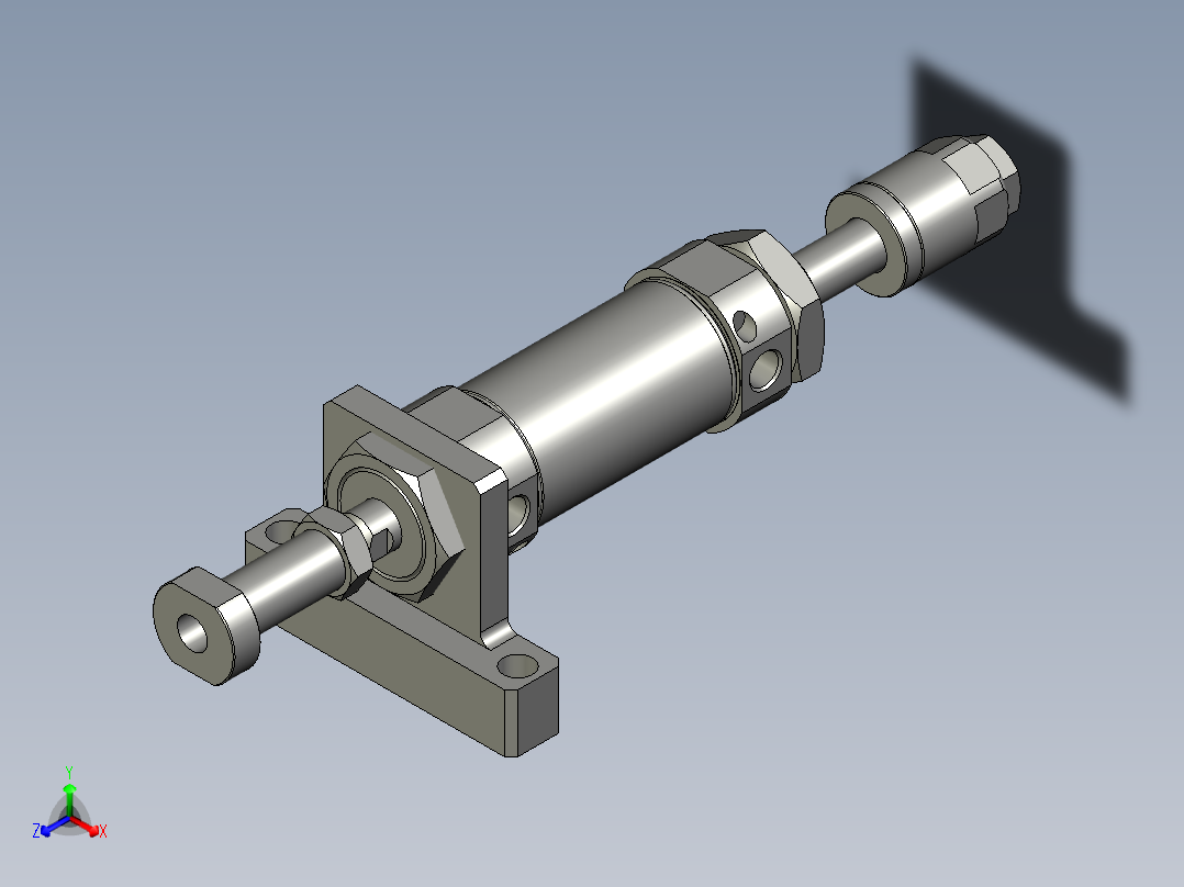 抛光拉紧组件正等轴测图