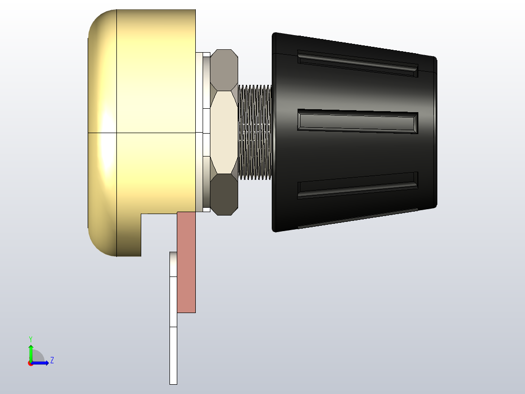 Elcon 电位器左视图